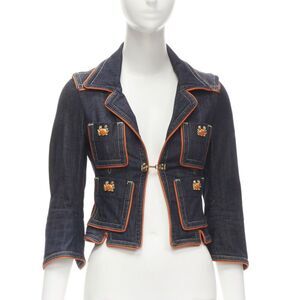 Dsquared2 Crab Denim Cropped Jacket